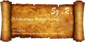 Szobonya Robertina névjegykártya